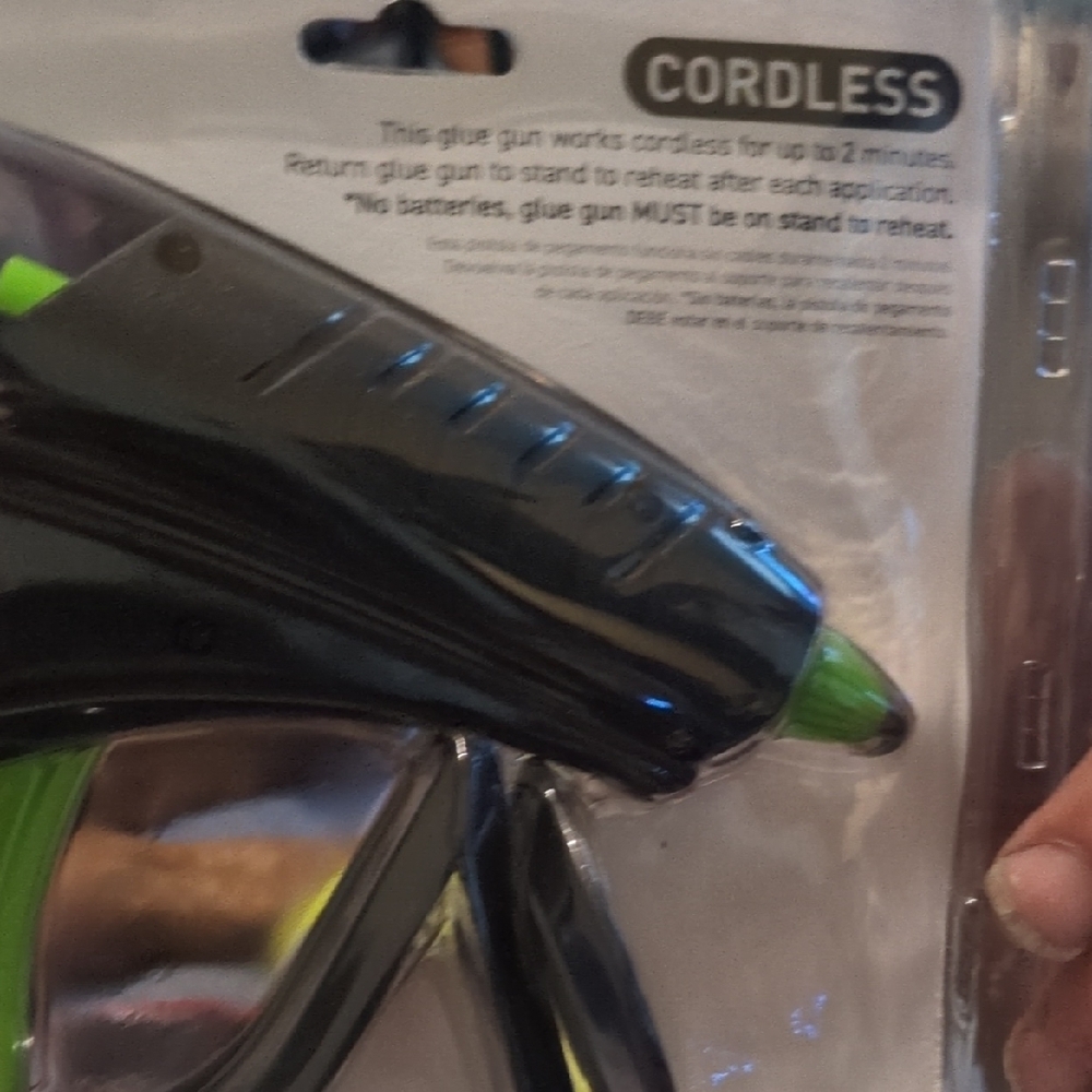 Cordless High Temp Glue Gun - Black and Green - Picture 2 of 4
